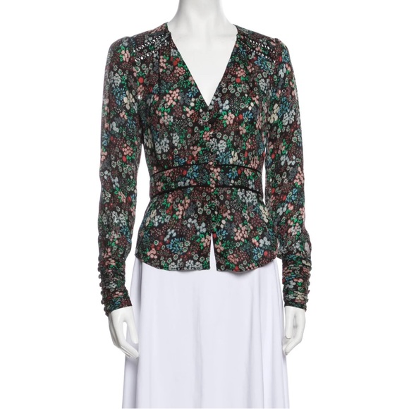 Veronica Beard Tops - Veronica Beard Silk Floral Print Blouse 2